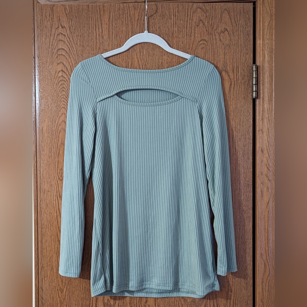 NWOT Christie Los Angeles Cutout Top, Seafoam Green- Size S